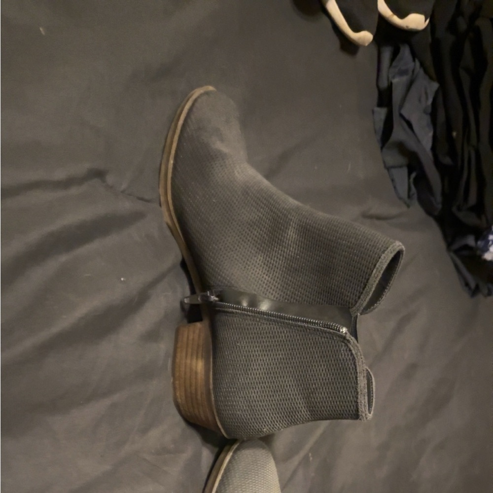 Gray Ankle Boots